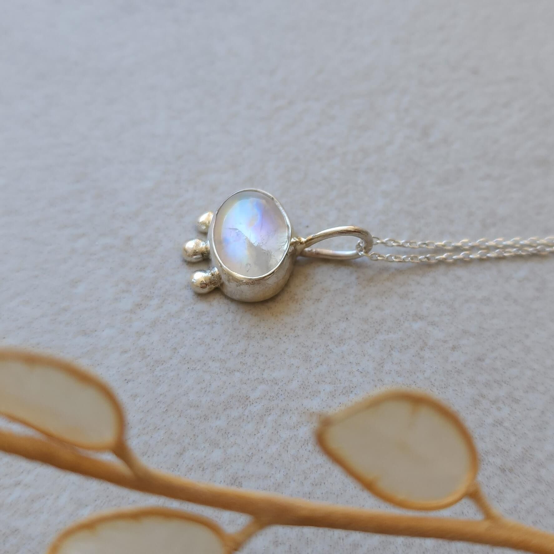 Aytaşı Taşlı 925 Ayar El Yapımı Gümüş Kolye