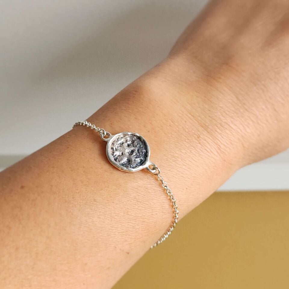 Moon Serisi 925 Ayar El Yapımı Gümüş Bileklik