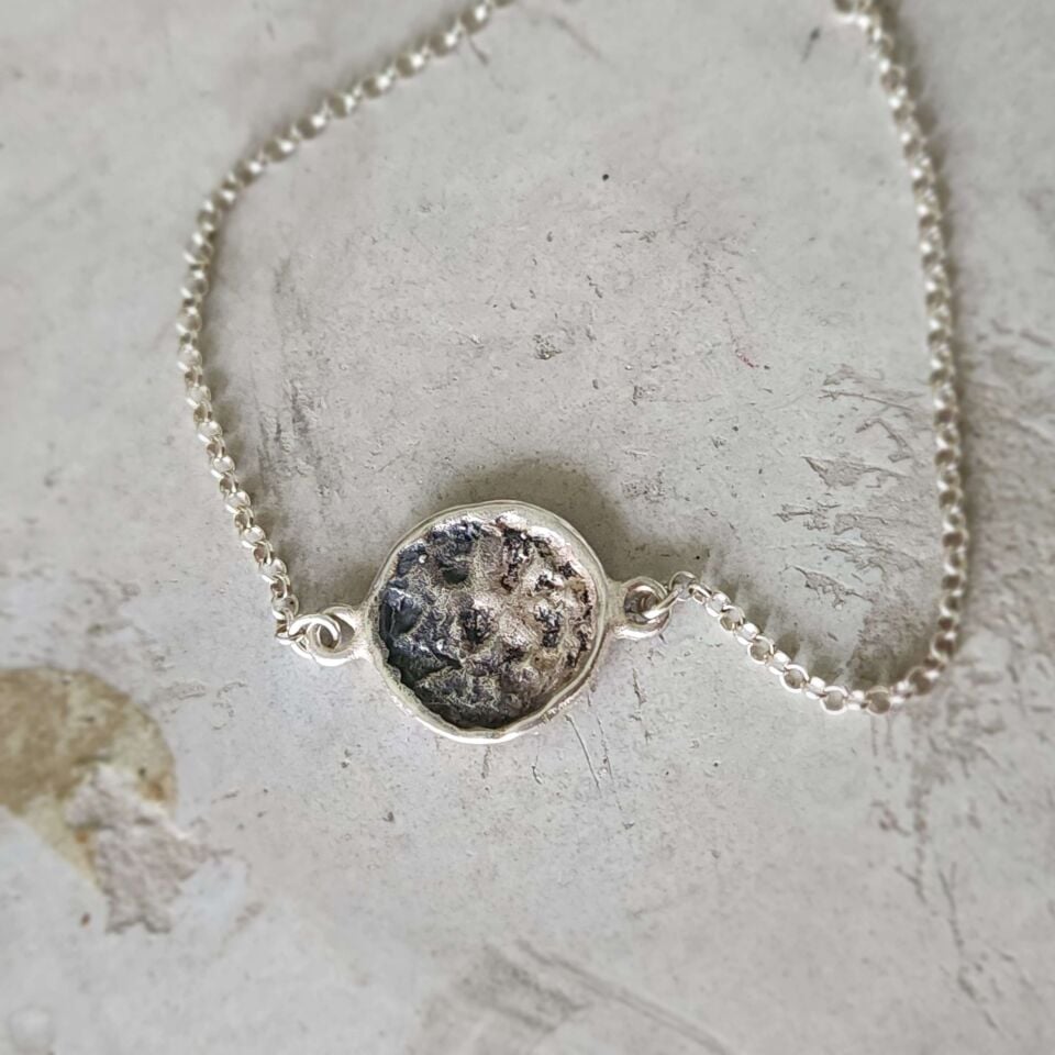 Moon Serisi 925 Ayar El Yapımı Gümüş Bileklik