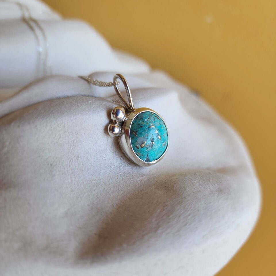 Turkuaz Gümüş Kolye